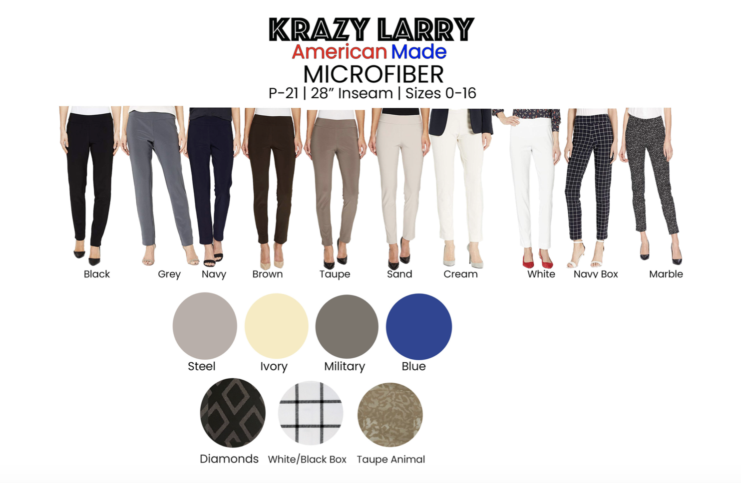 Krazy Larry Microfiber Long Skinny Dress Pants Black 2 at