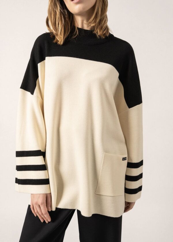 Saint James Givre High-neck Wool Tunic - Image 4