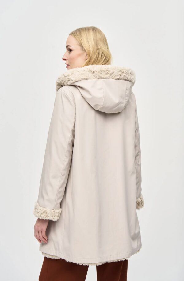 Joseph Ribkoff Reversible Faux Fur Coat Style 243903 - Image 6