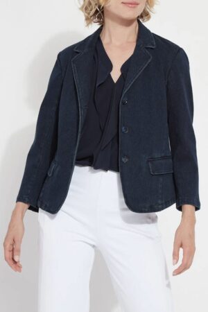 Lyssé Della Denim Cropped Blazer