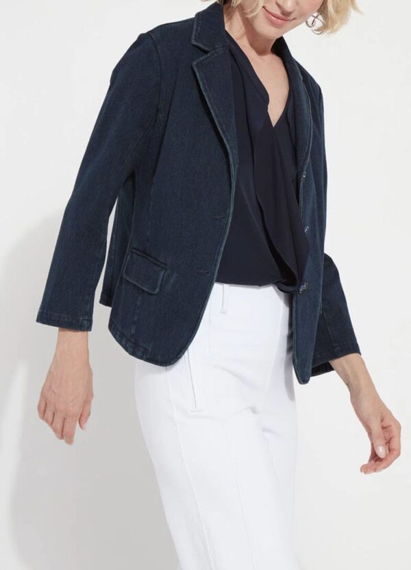 Lyssé Della Denim Cropped Blazer - Image 4
