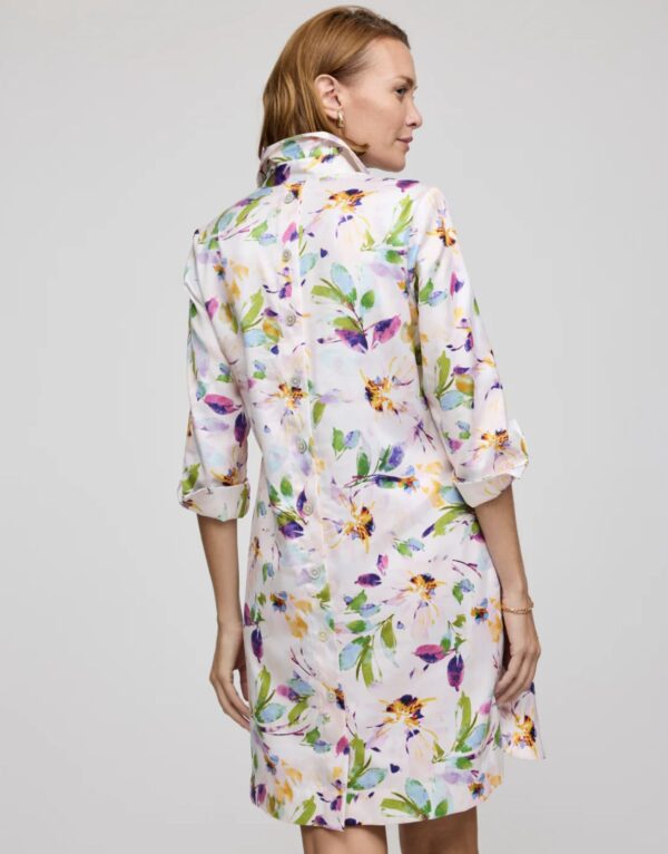 Hinson Wu Aileen 3/4 Sleeve Garden Sateen Print Dress - Image 4