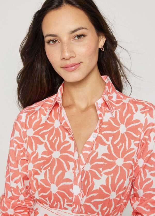 Bella Tu Peyton Shirtdress in Vaeda-coral - Image 7