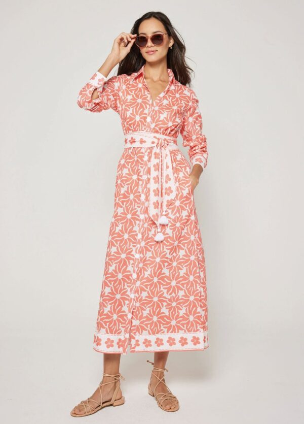 Bella Tu Peyton Shirtdress in Vaeda-coral - Image 4