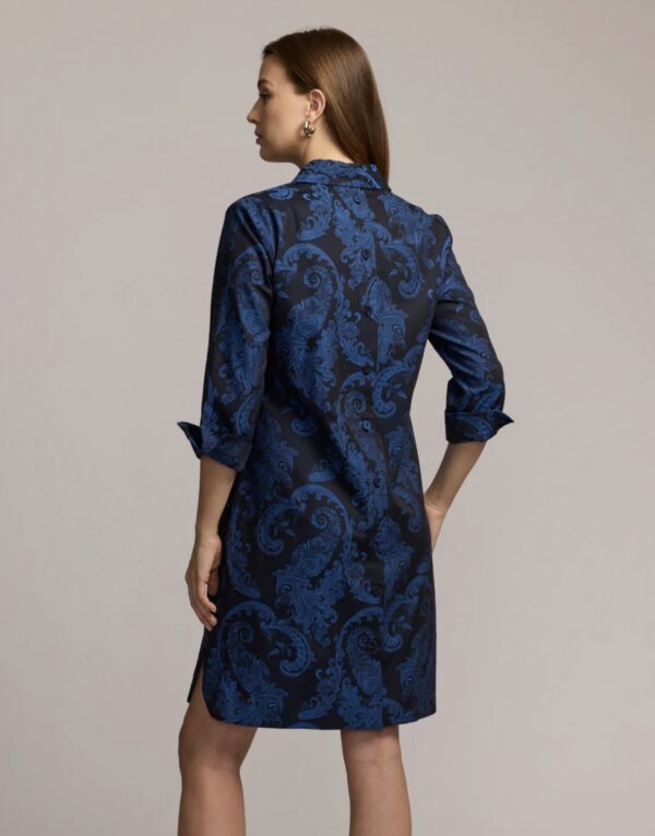 Hinson Wu Aileen 3/4 Sleeve Paisley Jacquard Dress - Image 5