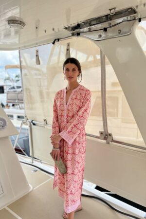 Beach to Bistro Mattina Kaftan in Kauai Flower Print (FINAL SALE)
