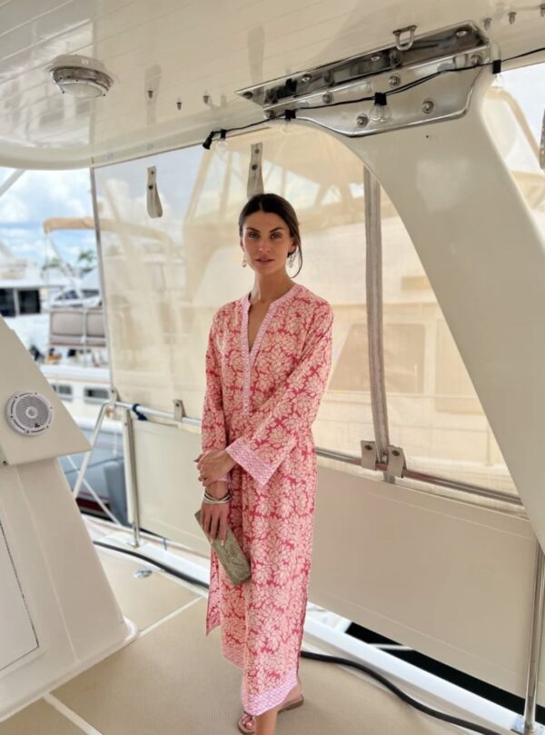Beach to Bistro Mattina Kaftan in Kauai Flower Print (FINAL SALE)