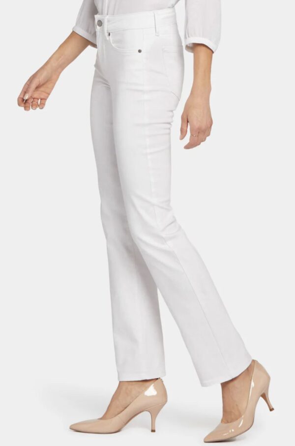 NYDJ Marilyn Straight Jeans in White (FINAL SALE) - Image 4