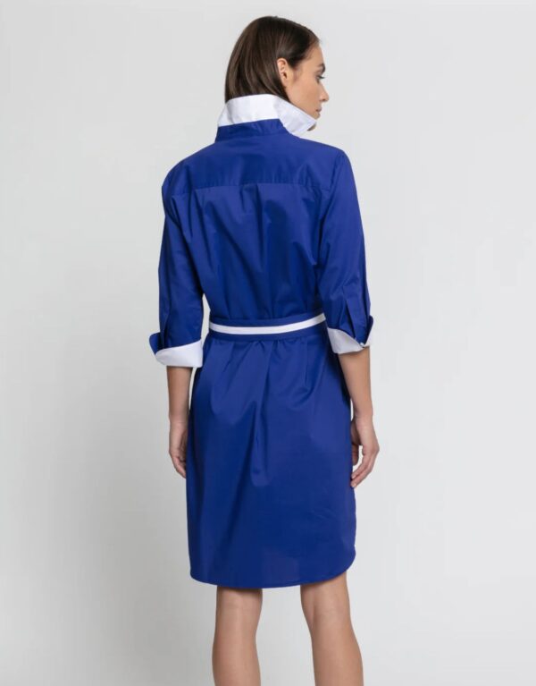 Hinson Wu Kathleen 3/4 Sleeve Stretch Polish Cotton Dress (FINAL SALE) - Image 3