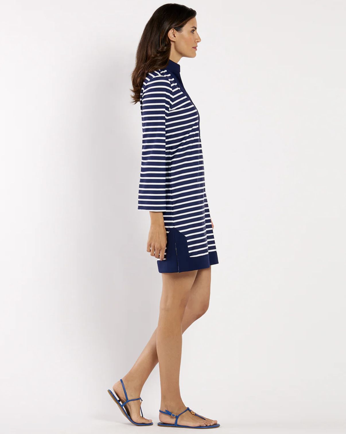 Jude Connally Kate Dress Jude Cloth in Everyday Stripe in Navy/white (FINAL SALE) - Image 4