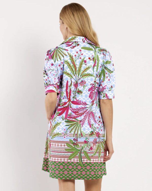 Jude Connally Emerson Dress in Palm Royal White (FINAL SALE) - Image 3