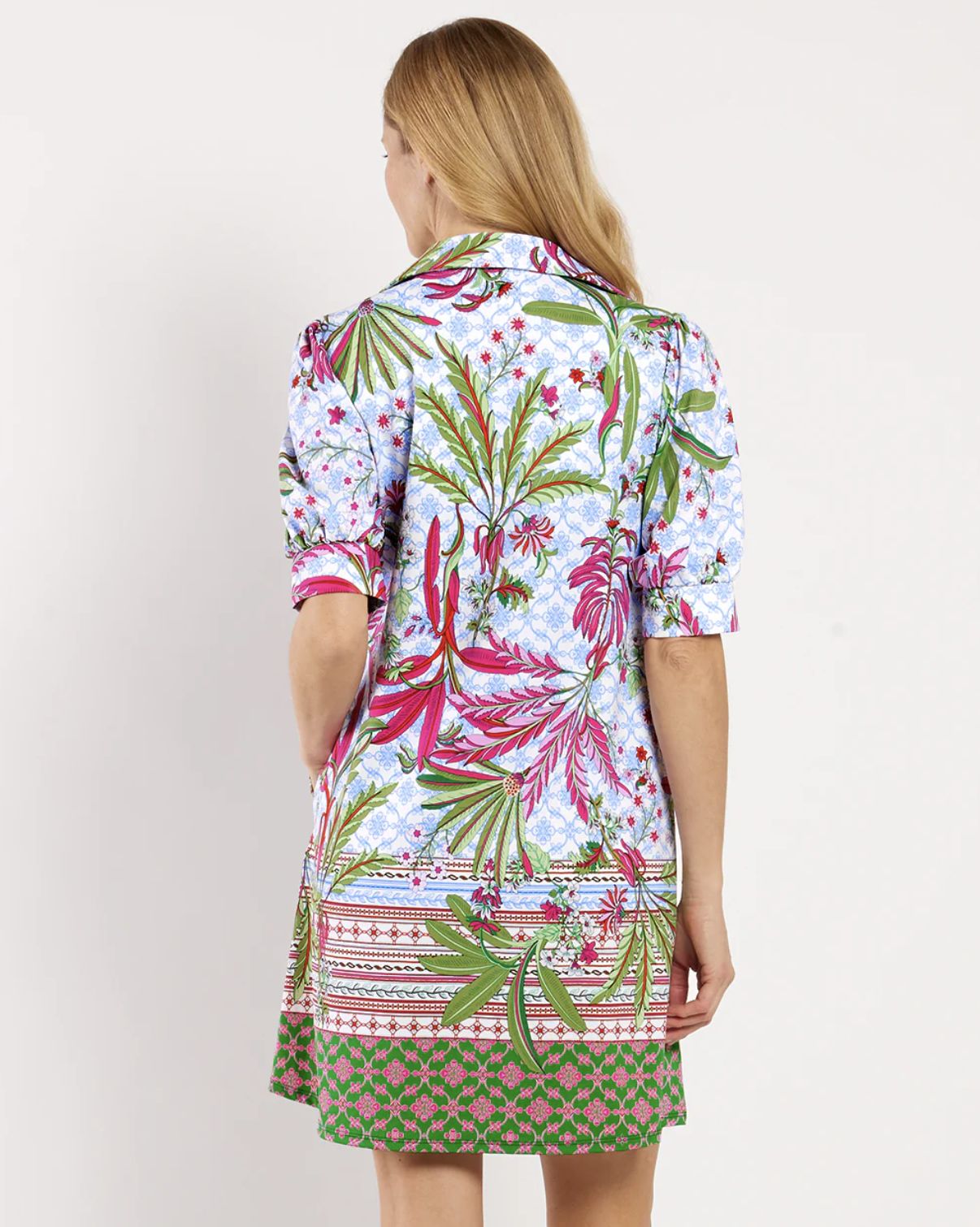 Jude Connally Emerson Dress in Palm Royal White (FINAL SALE) - Image 3