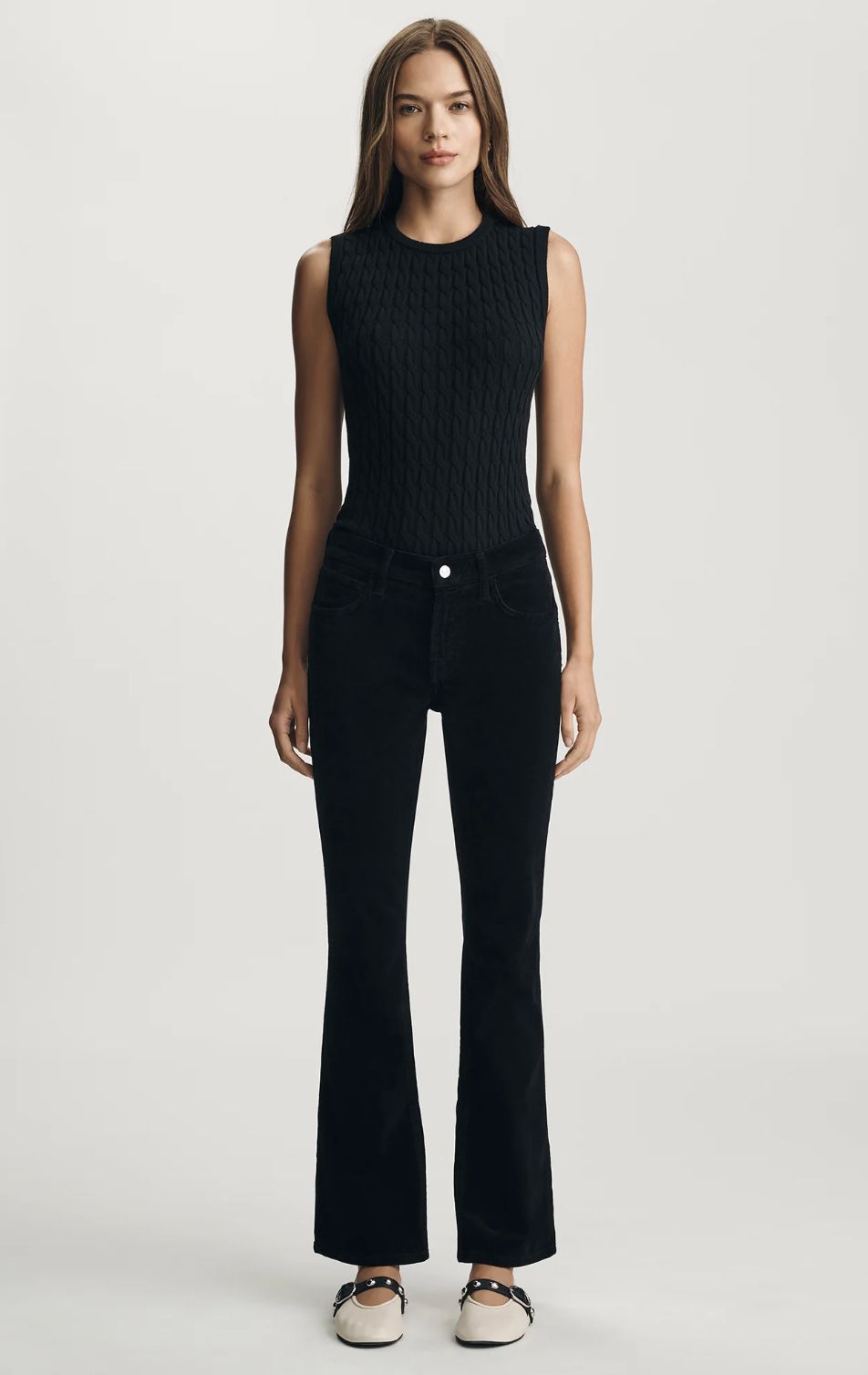 Mavi Molly Bootcut Pants | Black Corduroy - Image 6