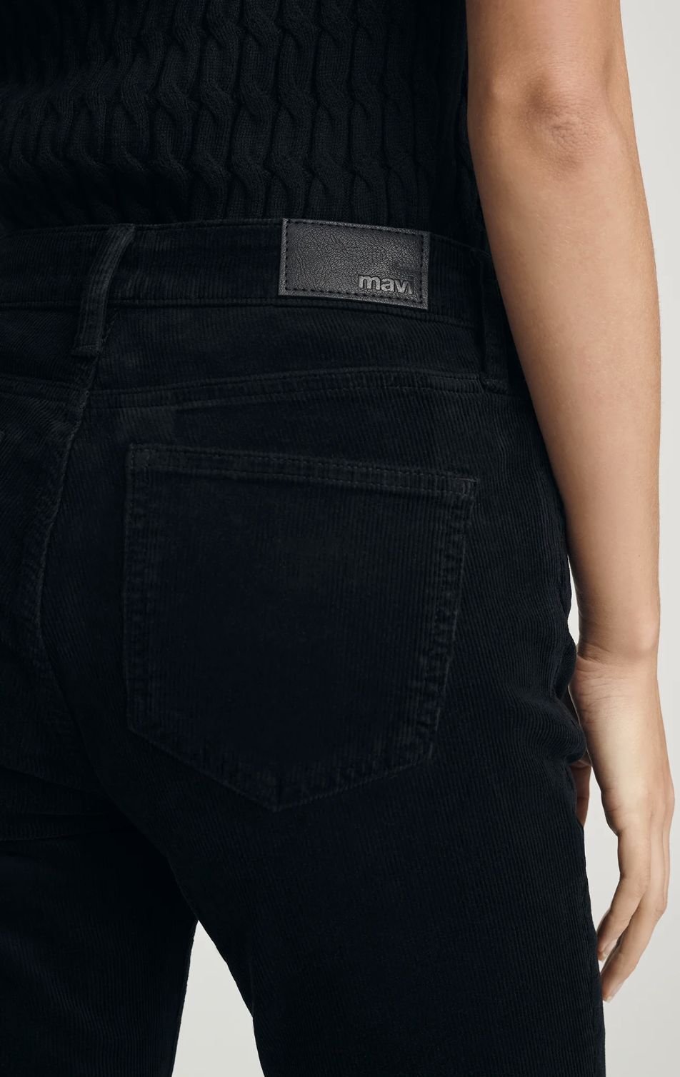 Mavi Molly Bootcut Pants | Black Corduroy - Image 8