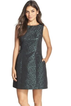 Aidan Mattox Metallic Jacquard Short Sheath Dress | Style 151A11160 - FINAL SALE