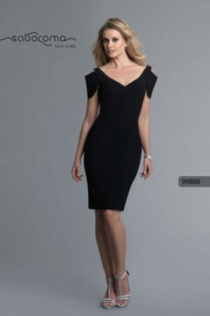 Saboroma Cold-Shoulder V-Neck Sheath Cocktail Dress | Style 99886 - FINAL SALE