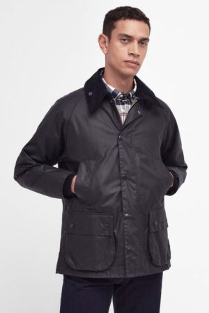 Barbour Bedale Waxed Jacket in Navy