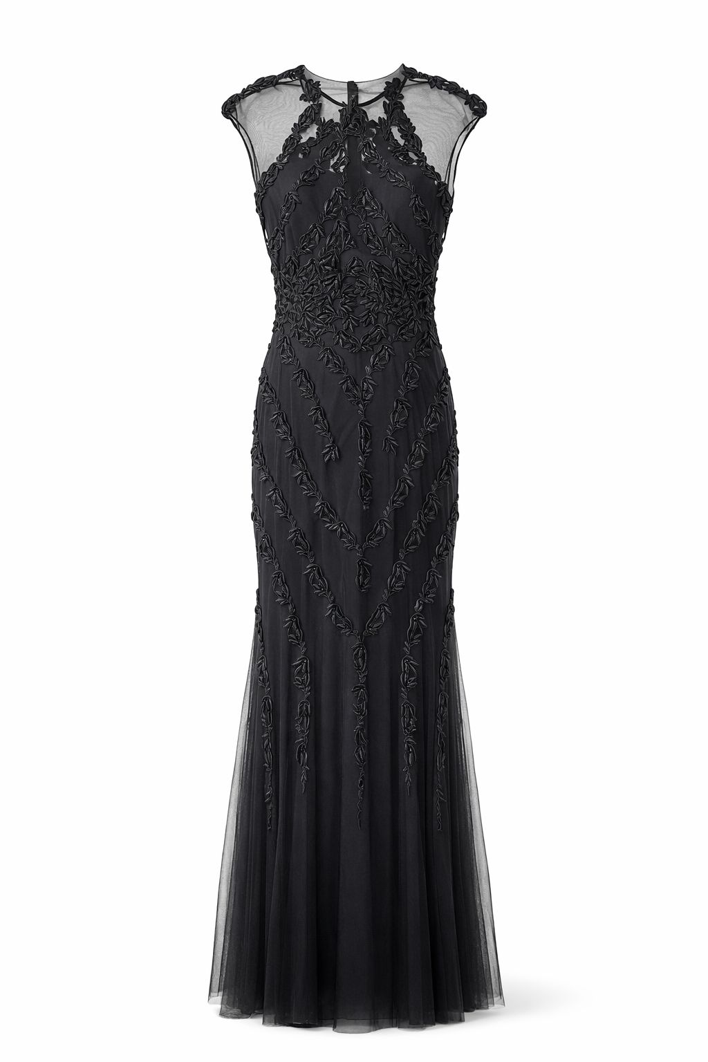 Daymor Couture Illusion Embroidered Mesh Gown - FINAL SALE - Image 4