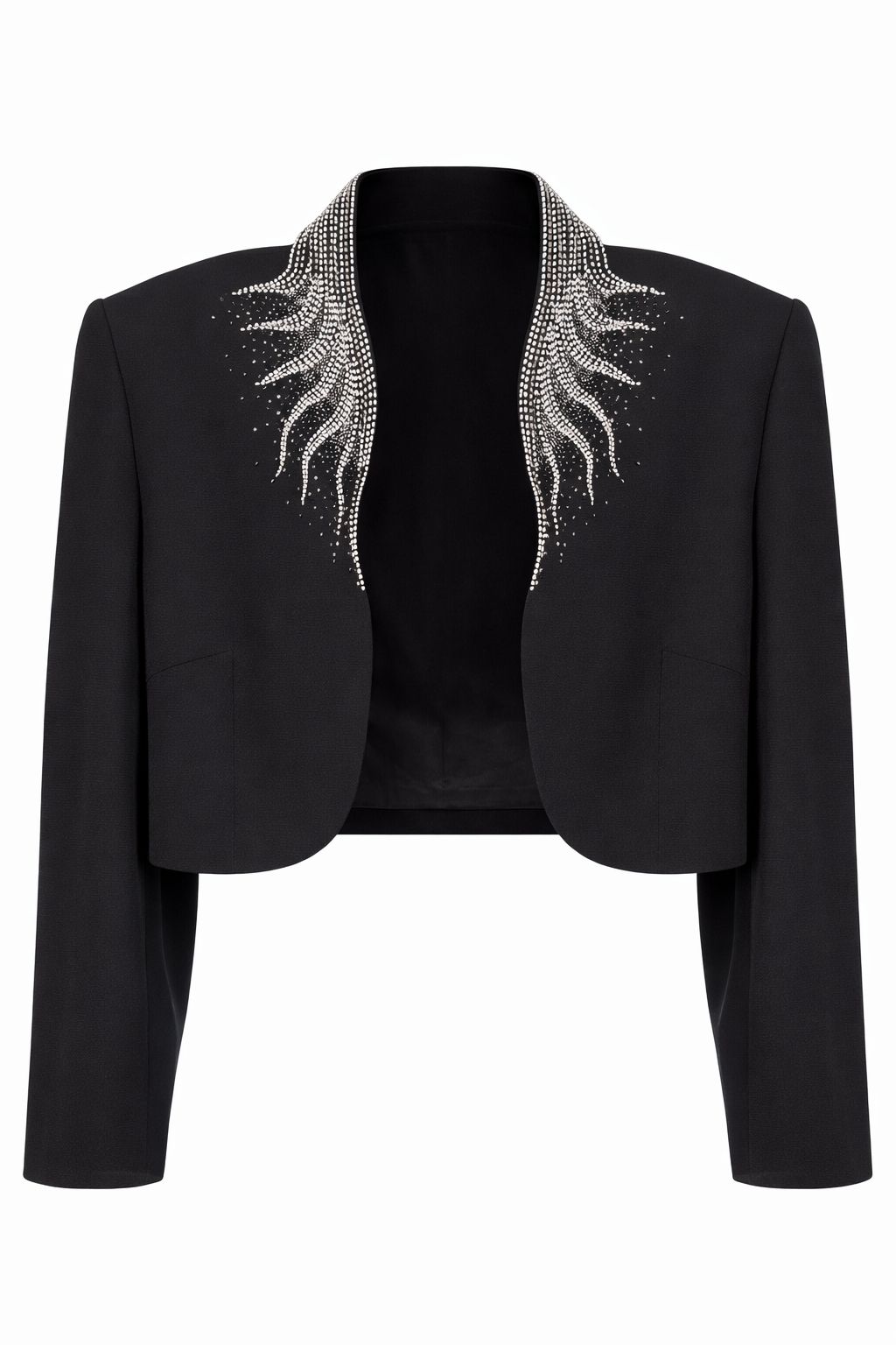 Daymor Couture Beaded V-Neck Evening Gown with Matching Bolero | Style 998 - FINAL SALE - Image 2