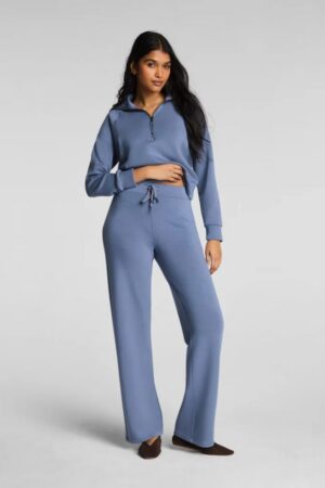 SPANX AirEssentials | Two-piece Set | Wide Leg Pant & Half Zip