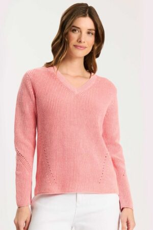 Tyler Böe Mineral Wash V Neck Sweater | Shell Pink
