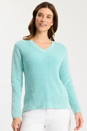 Tyler Böe Mineral Wash V Neck Sweater | Shell Pink