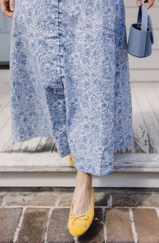 Duffield Lane Marianna Dress in Blue Floral - Image 8