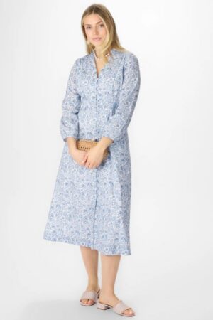 Duffield Lane Marianna Dress in Blue Floral
