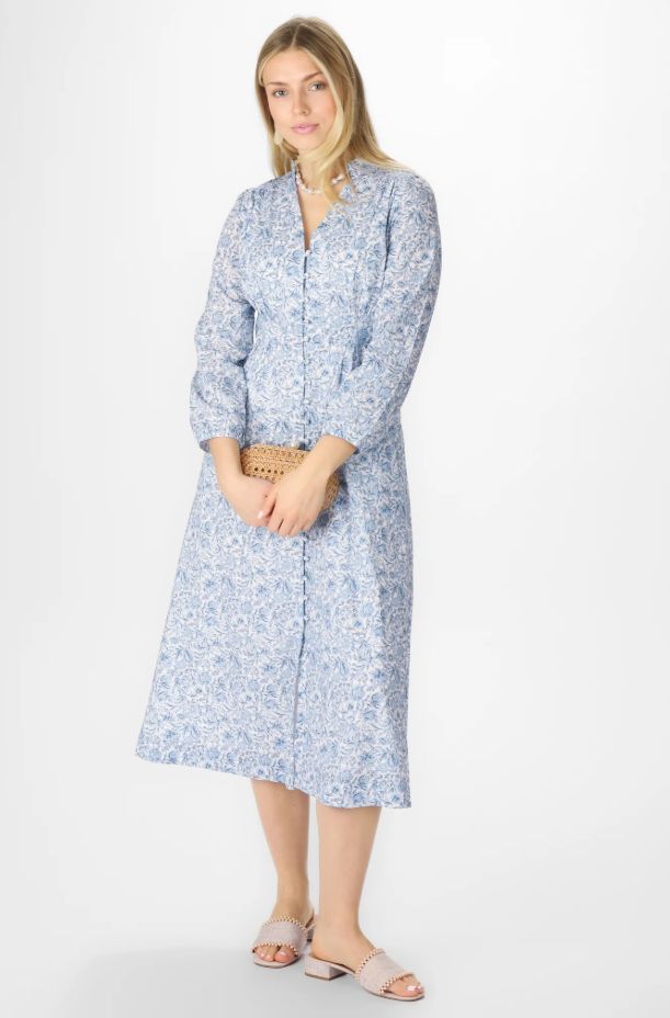Duffield Lane Marianna Dress in Blue Floral
