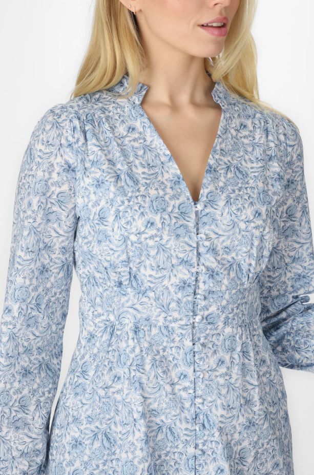 Duffield Lane Marianna Dress in Blue Floral - Image 5