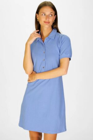 Duffield Lane Palmer Polo Dress in Cornflower Blue