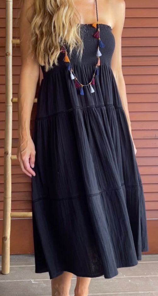 Beach to Bistro by Sigrid Olsen Calypso Skirt | Convertible Maxi Skirt & Strapless Dress - in Black - Image 3