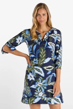 Jude Connally Megan Dress | Falling Floral Navy | Jude Cloth
