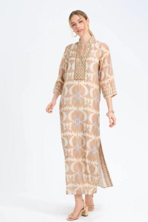 Bella Tu Elise Caftan | in Santorini-sand